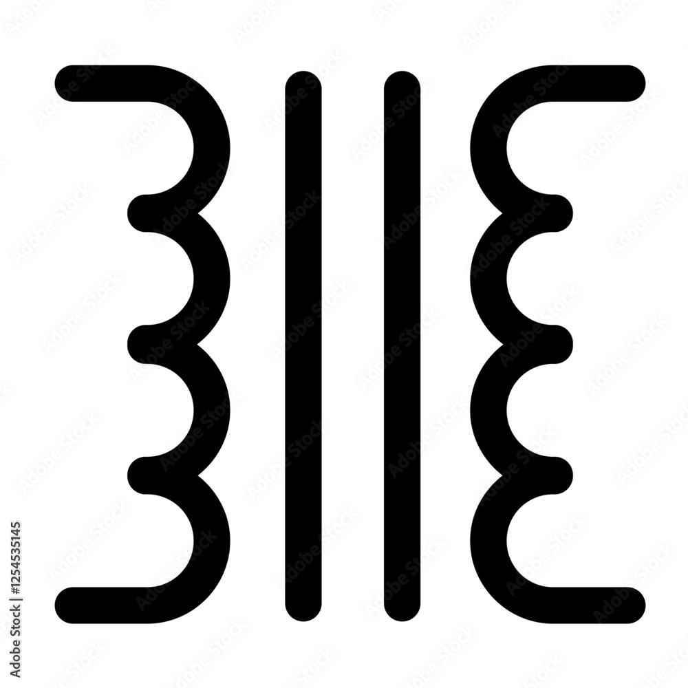 Naklejka premium vector illustration of an transformer icon isolated on white background. 