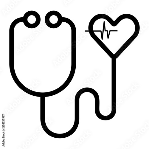 stethoscope Line Icon