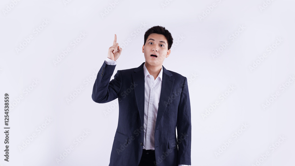 Portrait of young Asian business man posing on white background Portrait of young Asian business man posing on white background