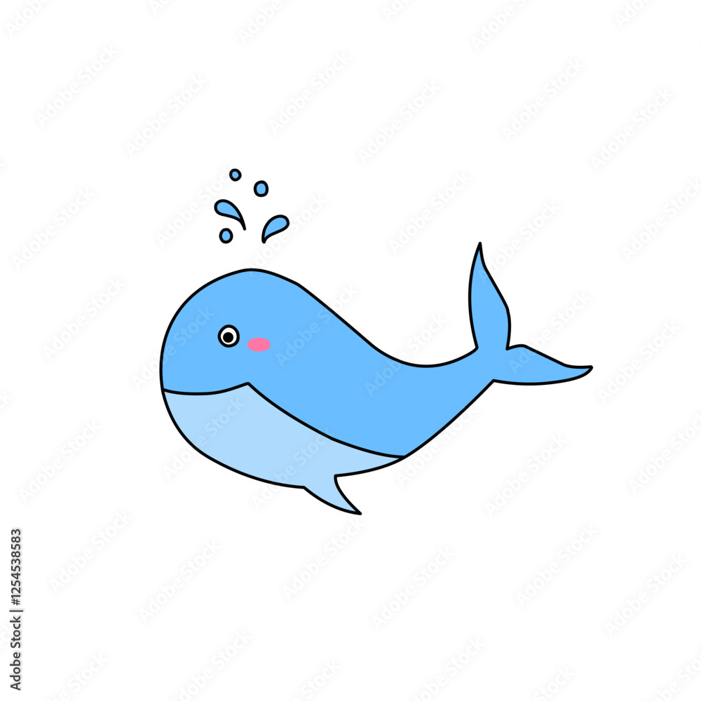 Obraz premium cute whale vector