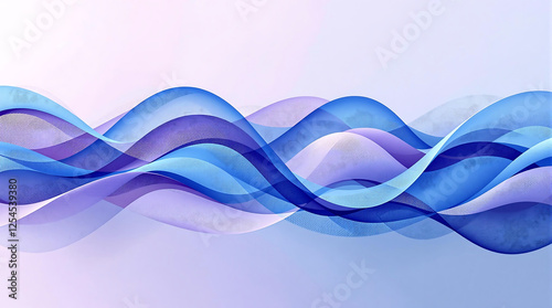 Abstract background featuring flowing, intertwined blue and purple waves. Ideal for presentations, websites, or digital art. Conveys movement, fluidity, and a modern, artistic aesthetic.

