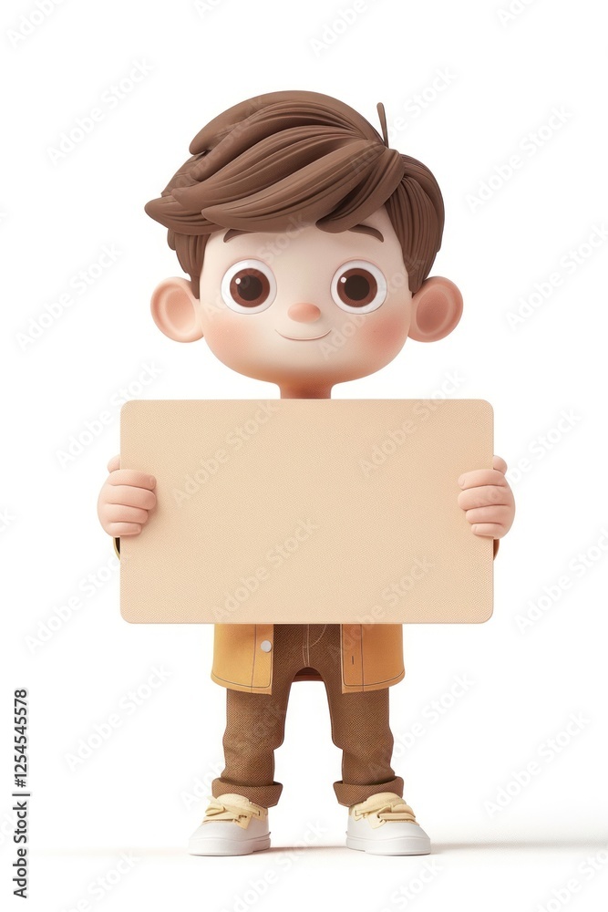 Girl boy holding board cardboard standing person. Girl boy holding board cardboard standing person.