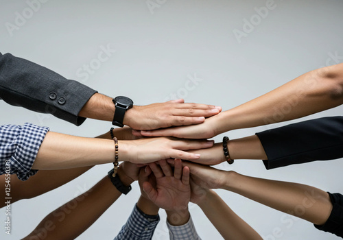 Hands of different individuals reaching out to each other, representing connection and support in a community.