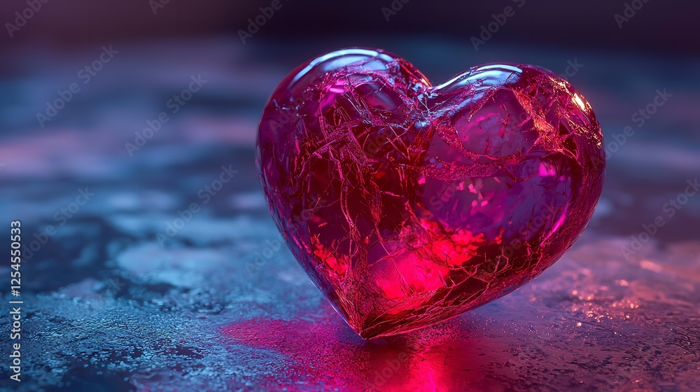 Naklejka premium a human heart with veins and veins