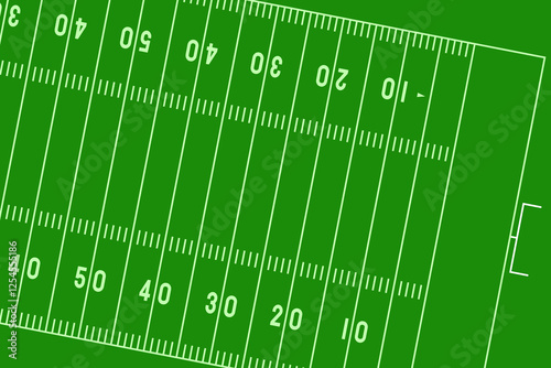 close up part of American Football Field Background top view slanted position– Green Turf with Yard Lines. design element for USA football sport concept.