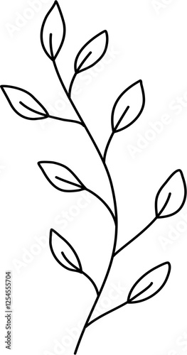 plant branch outline decoration 