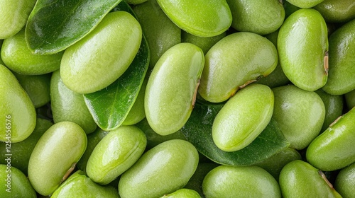 Wallpaper Mural Fresh green soybeans close-up, food background Torontodigital.ca