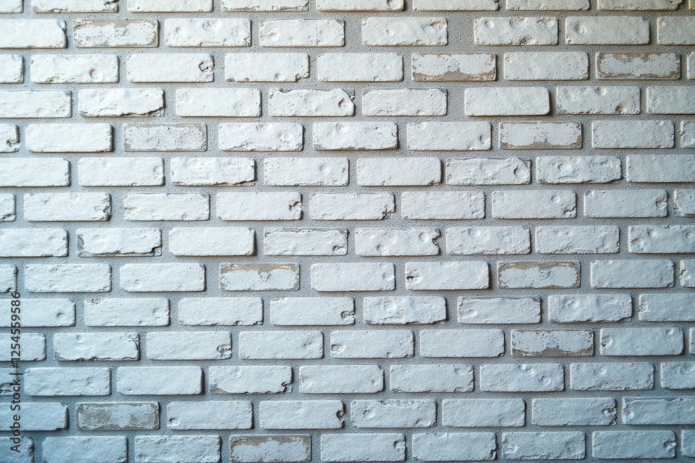 Fototapeta premium A Distressed White Brick Wall Texture Ideal for Backgrounds and Design Projects