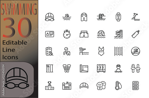 icon set swimming cannot be edited already expanded and merged