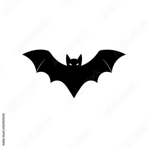 halloween bat silhouette on white background