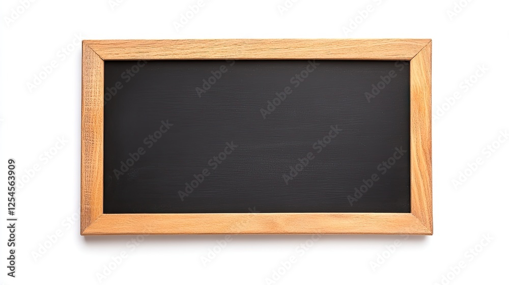 Blank wooden chalkboard with a smooth surface for writing, ideal for classrooms or presentations Blank wooden chalkboard with a smooth surface for writing, ideal for classrooms or presentations