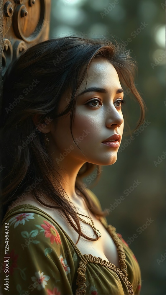Naklejka premium Beautiful women smiling face 