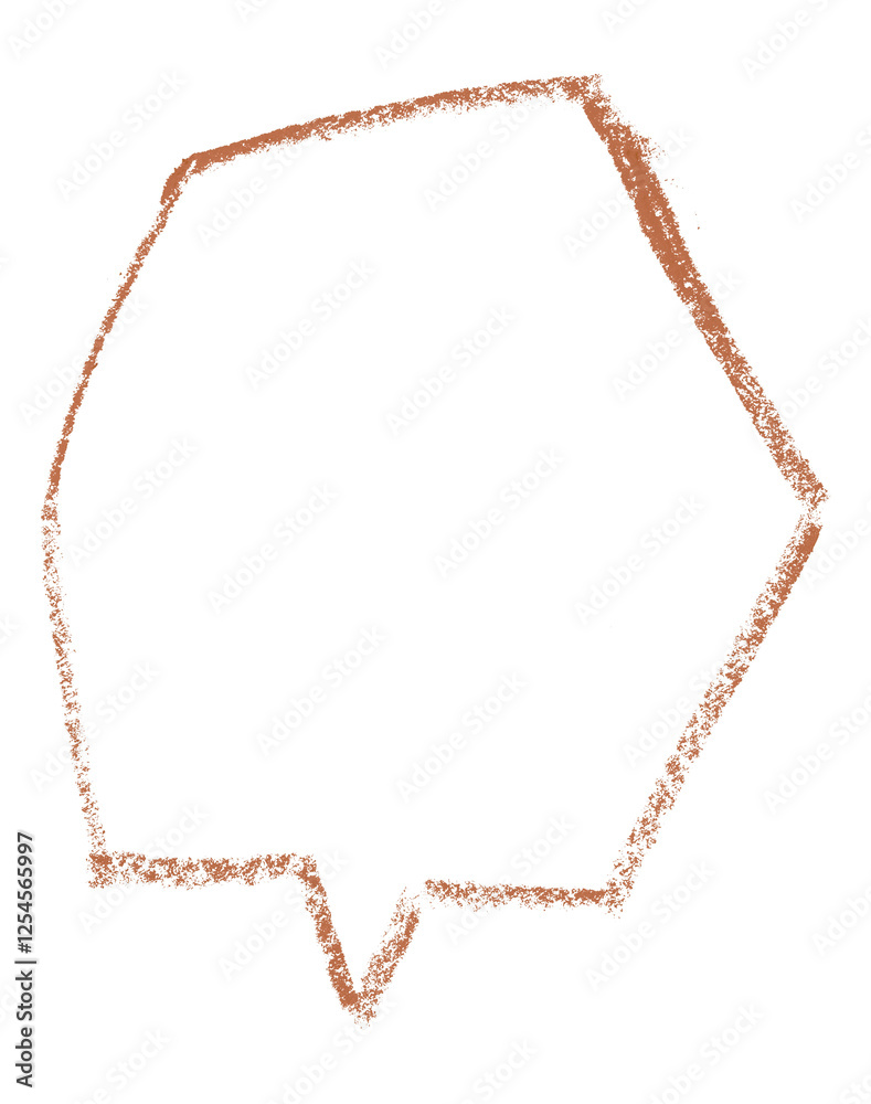 Separate brown speech bubbles on transparent background.