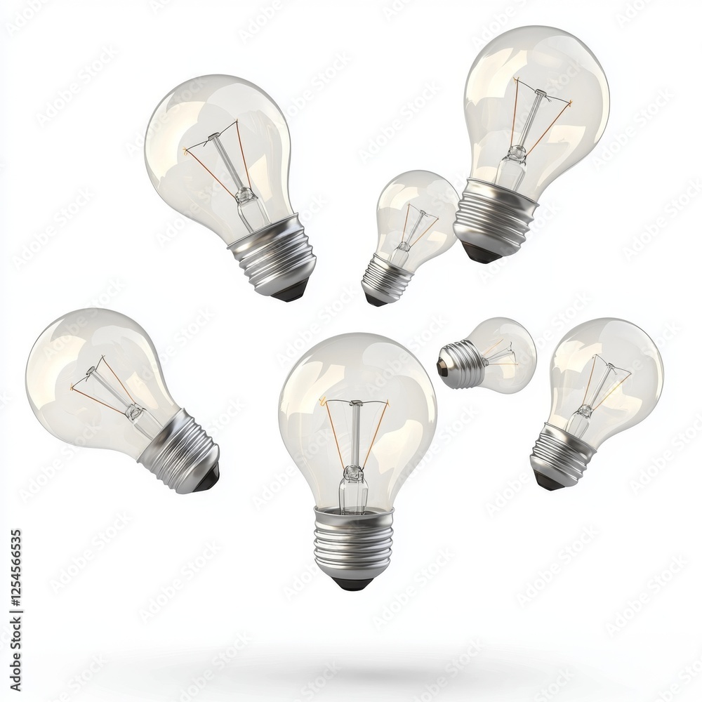 Floating Light Bulbs in Various Sizes Showcasing Creativity and Innovation in Design Floating Light Bulbs in Various Sizes Showcasing Creativity and Innovation in Design