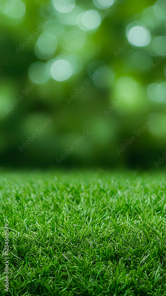 Naklejka premium Vibrant Green Grass Background Image