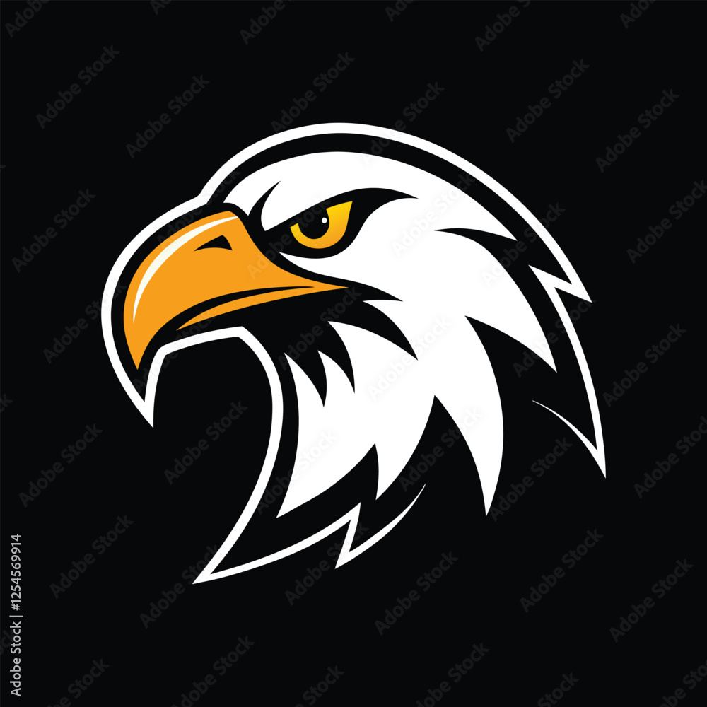 Obraz premium Eagle head mascot logo vector illustration