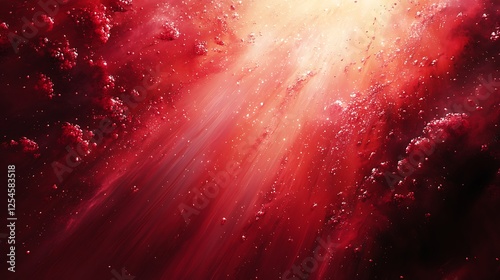 Radiant red beams scattering outward with a burst of energy