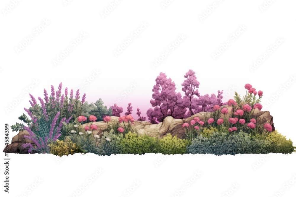 Obraz premium Flower landscape lavender outdoors.