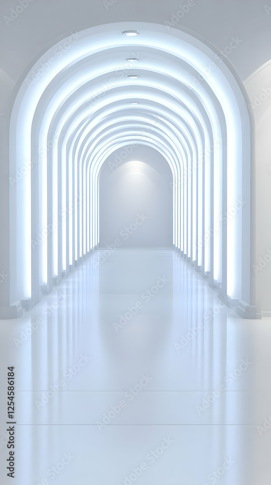 Obraz premium White Archway 3D Background Render
