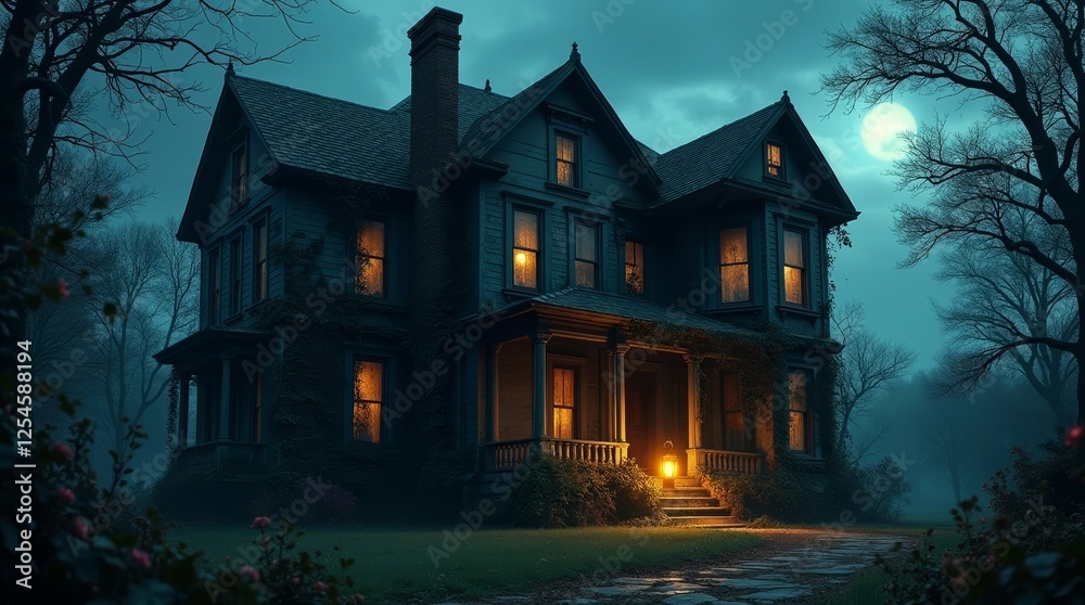 haunted house in the forest