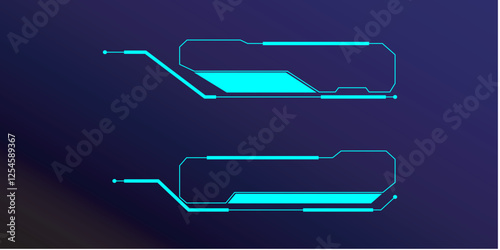 HUD futuristic information box concept modern. Bar infographic digital technology template. Vector illustration