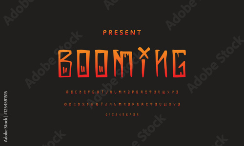 Alphabet in street graffiti style, hand drawn. vector graffiti alphabet on isolated black background.