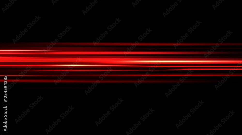 Fototapeta premium Abstract Red Light Streaks on Black Background
