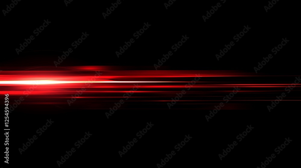 Fototapeta premium Abstract Red Light Streaks on Black Background