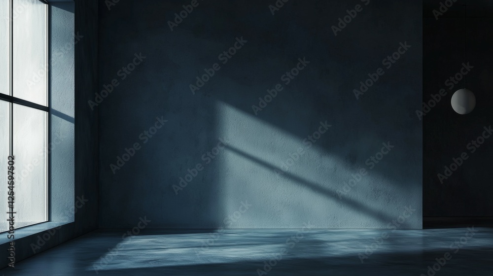Minimalist Interior Space with Dramatic Light and Shadow Play Minimalist Interior Space with Dramatic Light and Shadow Play