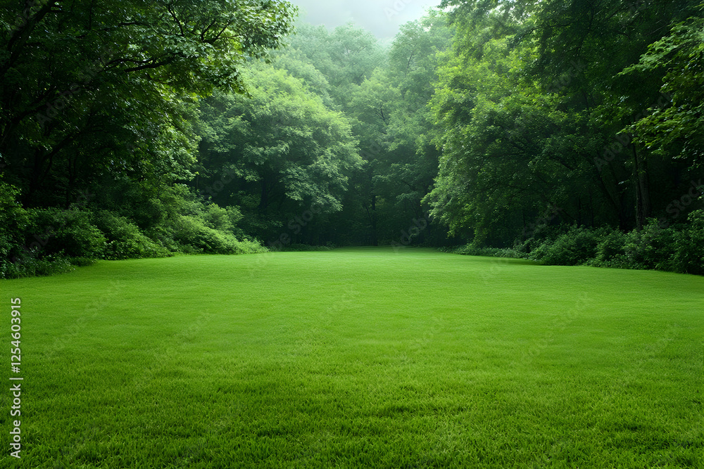 Fototapeta premium Lush Green Grass Field Background Image