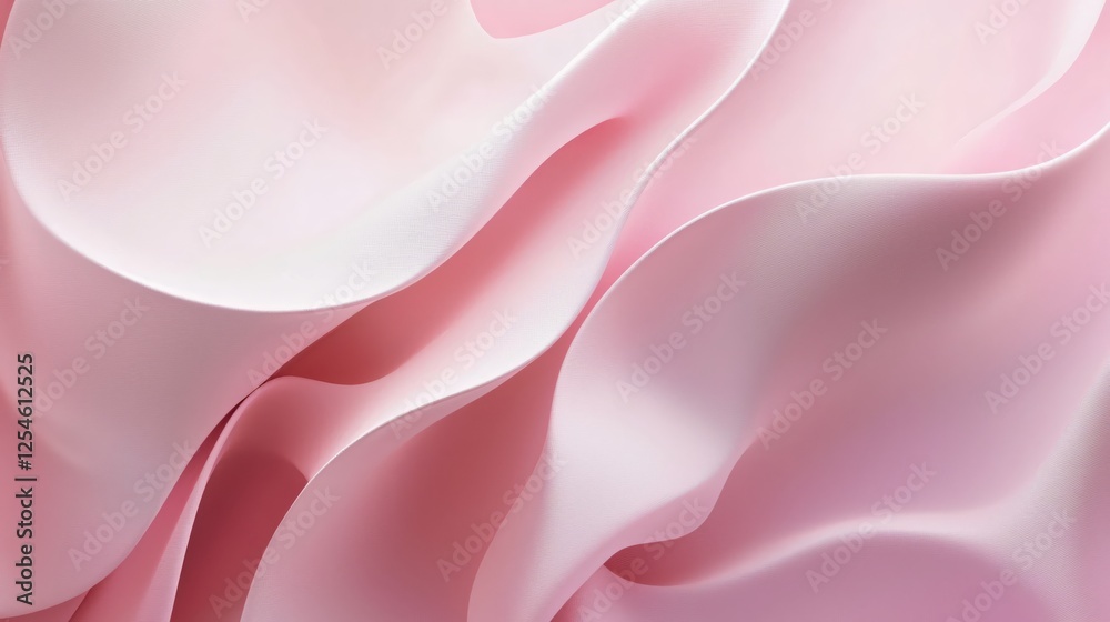 Fototapeta premium Abstract pink fabric waves creating a soft and elegant background for design projects