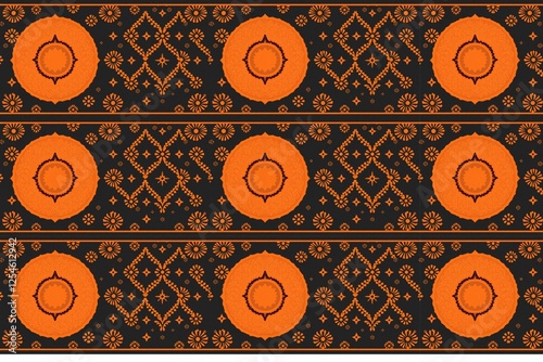 Seamless Colorful Ikat Pattern – Boho Tribal Fabric for Fashion & Decor