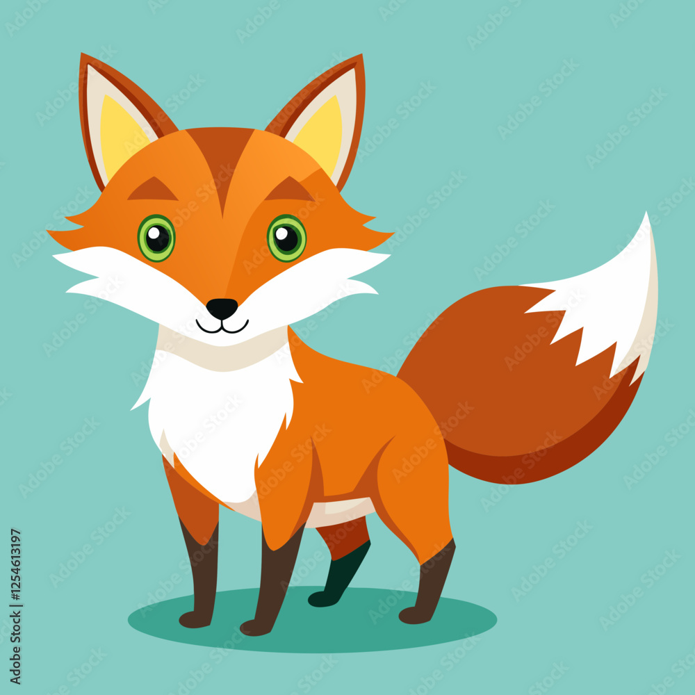 Fototapeta premium Fox Illustration. Stunning Fox Art, Digital Drawings, and Wildlife Sketches.