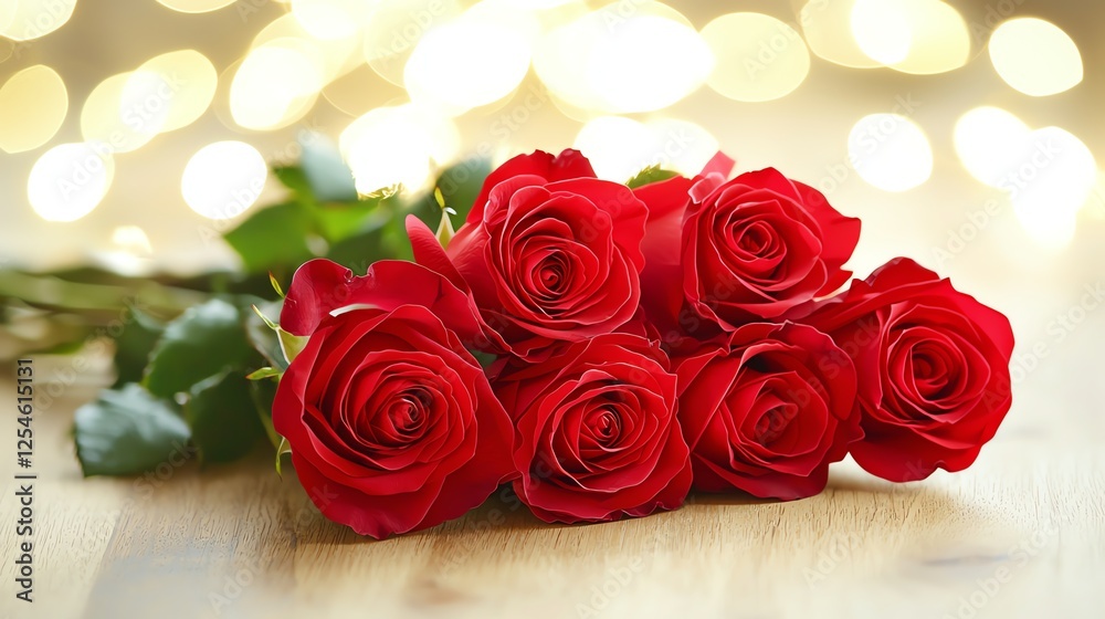 A bouquet of vibrant red roses against a soft, blurred background, evoking feelings of love and romance. A bouquet of vibrant red roses against a soft, blurred background, evoking feelings of love and romance.