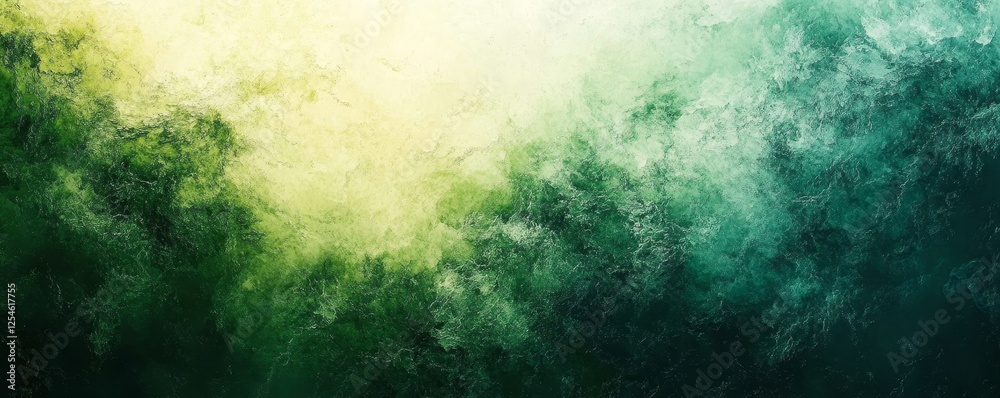 Fototapeta premium Natural Green Gradient Background with a Grainy Texture, Generative AI