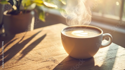 Warm Coffee, Sunlit Morning