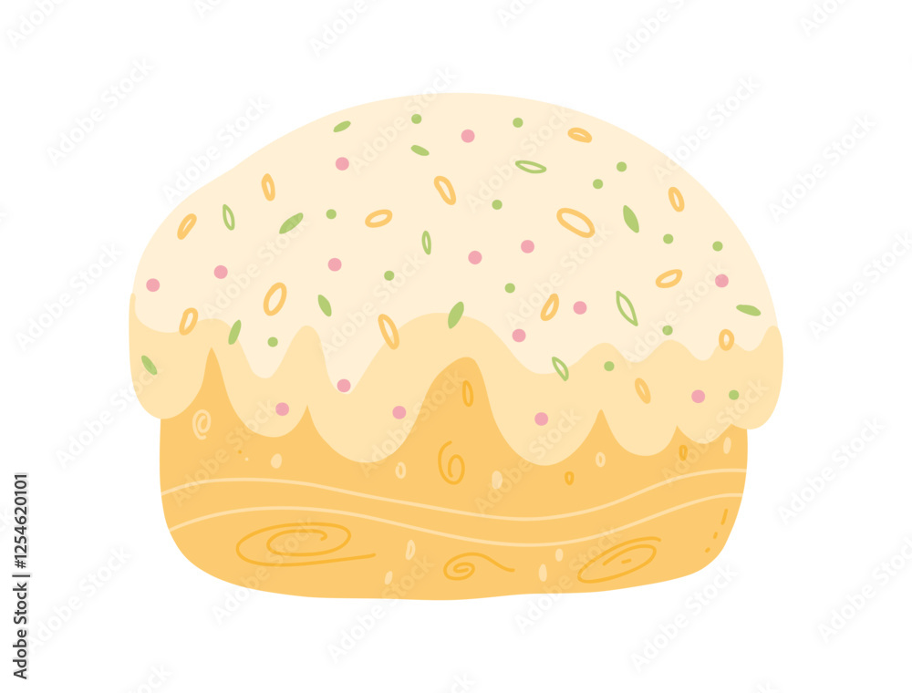 Vector cute Easter cakes for poster, websites, card, scrapbooking, stickers isolated on white background Vector cute Easter cakes for poster, websites, card, scrapbooking, stickers isolated on white background