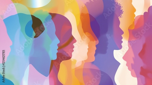 Vibrant Abstract Representation of Diversity and Unity