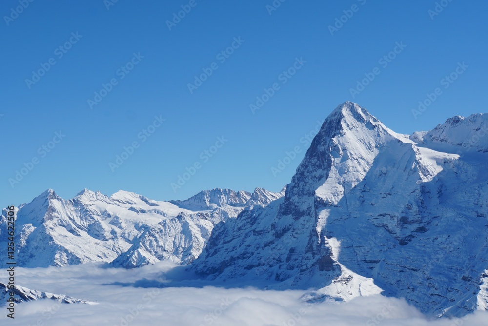 Mt. Eiger view from Birg Station - Switzerland Mt. Eiger view from Birg Station - Switzerland