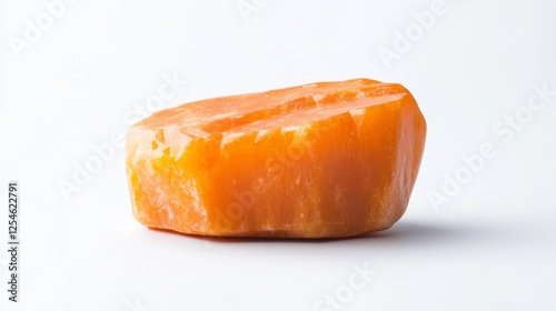 Large Piece of Himalayan Salt on White Background. Generative AI photo