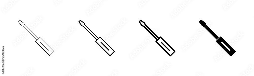 Screwdriver icon vector isolated on white background. Screwdriver vector icon Screwdriver icon vector isolated on white background. Screwdriver vector icon