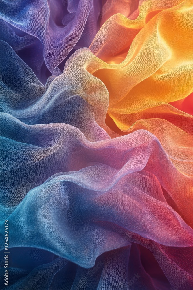 Obraz premium Multicolored Gradient Flow with a Grainy Texture, Generative AI