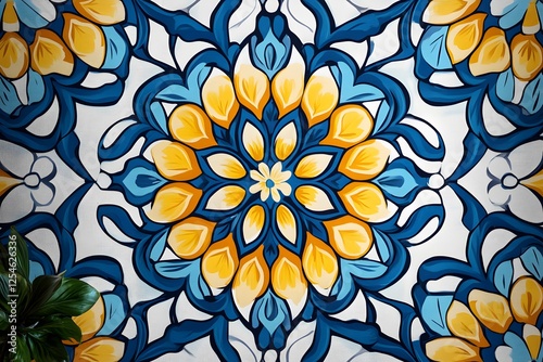Gorgious Seamless abstract kaleidoscope pattern Panoramic abstract texture
