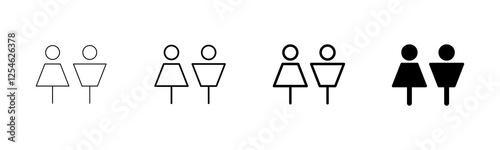 Man and woman icon vector isolated on white background. male and female symbol