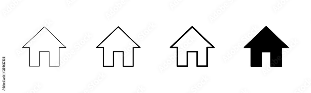 Home icon vector isolated on white background. House vector icon. Address Home icon vector isolated on white background. House vector icon. Address