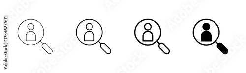 Hiring icon vector isolated on white background. Human resources concept. Recruitment. Search job vacancy icon. Hire. Find people icon