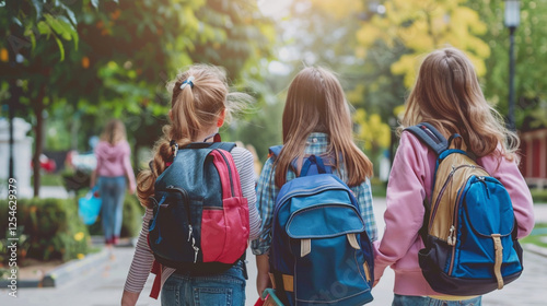children going to school 