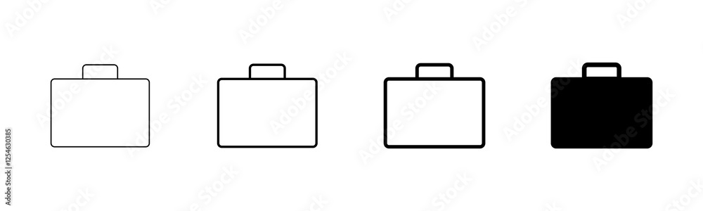 Briefcase icon vector isolated on white background. Briefcase vector icon Briefcase icon vector isolated on white background. Briefcase vector icon