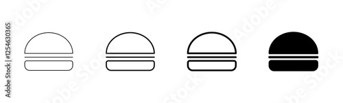 Hamburger icon vector isolated on white background. Burger and hamburger icon. Fast food vector icon