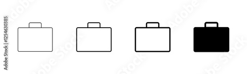 Briefcase icon vector isolated on white background. Briefcase vector icon